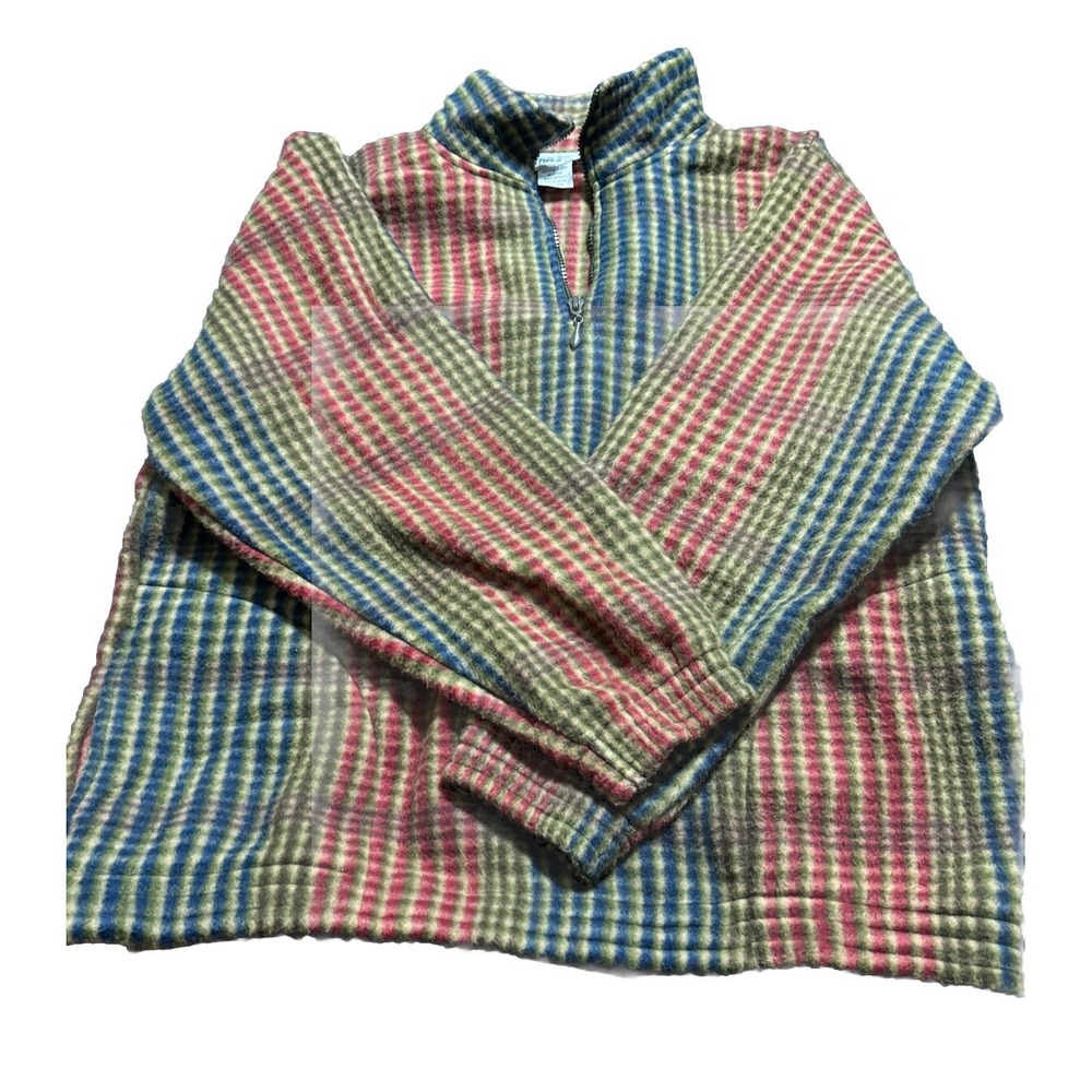 Alfred Dunner Fleece Pullover 1/2 Zipper Multicolor Sz S! NICE!